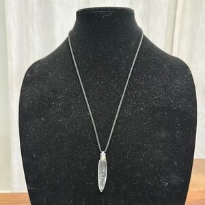 Transparent Stone Pendant Necklace from Madagascar